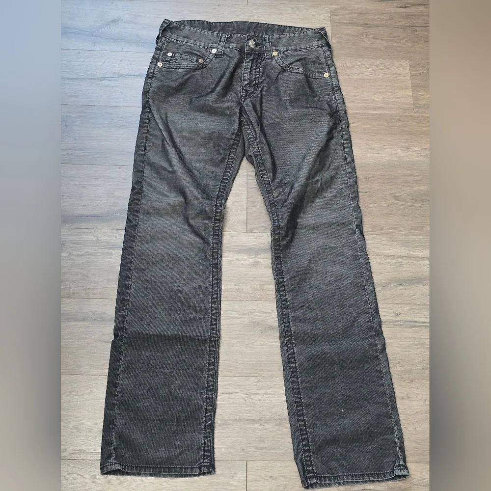 True Religion Bobby Mens Vintage Black Denim Size 31 Y2k Streetwear